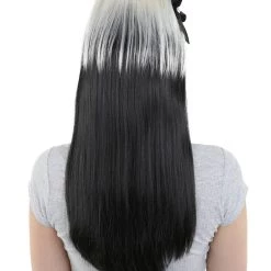 HPO Men's New Rave Long Womens Wig | Blonde Black Long Cosplay Halloween Wig | Premium Breathable Capless Cap 12 HPO Men's New Rave Long Womens Wig | Blonde Black Long Cosplay Halloween Wig | Premium Breathable Capless Cap