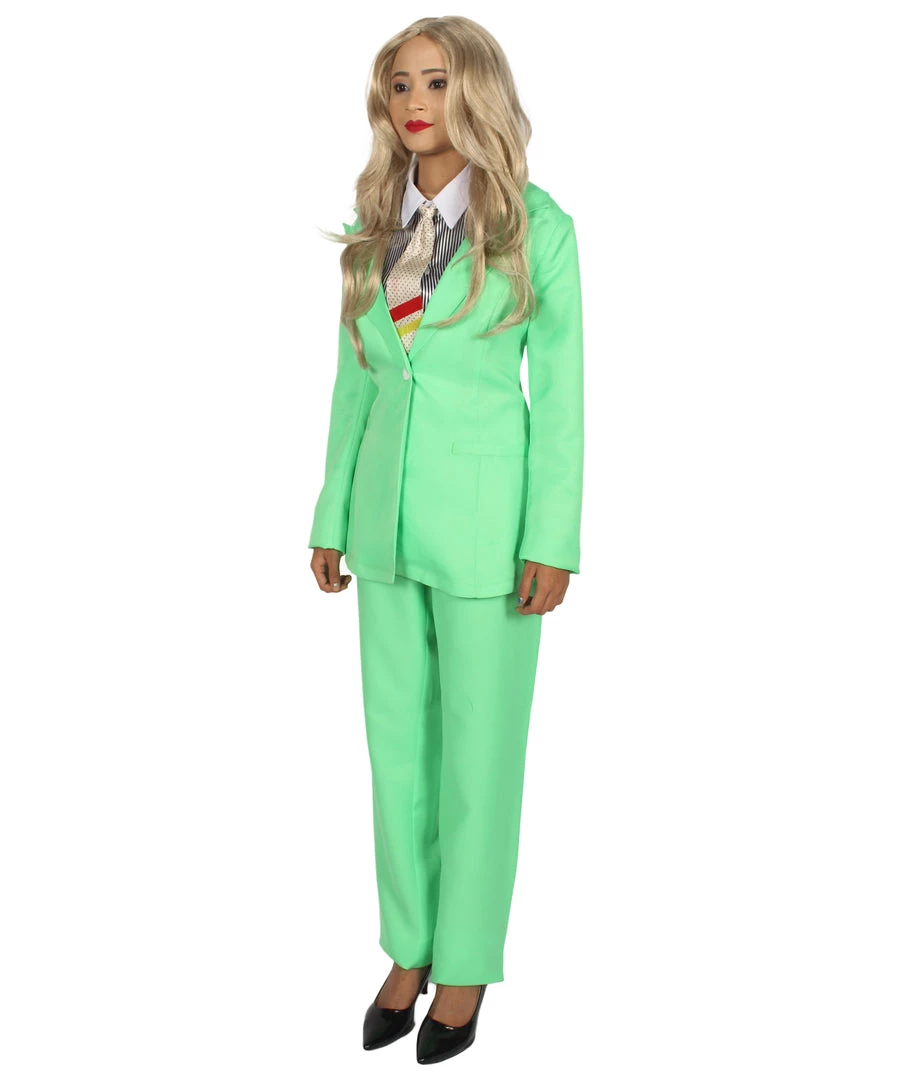 HPO Adult Women's EXCLUSIVE! Deluxe Singer Party Suit Costume | Lt. Green Cosplay Costume 3 HPO Adult Women's EXCLUSIVE! Deluxe Singer Party Suit Costume | Lt. Green Cosplay Costume