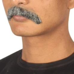 HPO Men's Stylish Moustache Set | Gray Cosplay Facial Hair