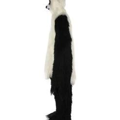 HPO White And Black Panda Costume With Wig & Mask - Long Breathable Synthetic Fibers Bundle 11 HPO White And Black Panda Costume With Wig & Mask - Long Breathable Synthetic Fibers Bundle