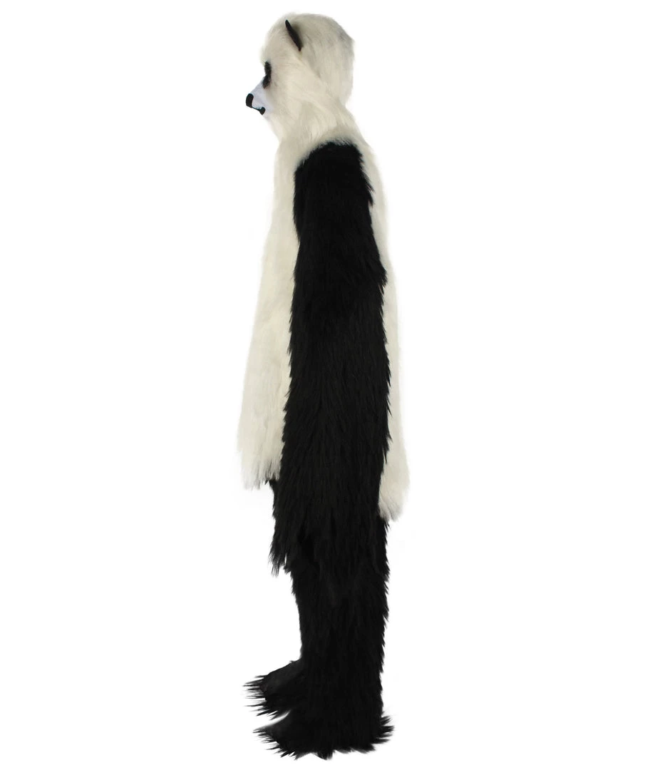 HPO White And Black Panda Costume With Wig & Mask - Long Breathable Synthetic Fibers Bundle 4 HPO White And Black Panda Costume With Wig & Mask - Long Breathable Synthetic Fibers Bundle