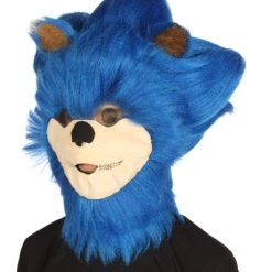 HPO Furry Game | Men's White And Blue Straight Long Furry Hedghog Costume Cosplay Wig | Premium Breathable Capless Cap