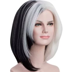 HPO Ms. Spot Womens Wig | Black & White Cosplay Wig | Premium Breathable Capless Cap