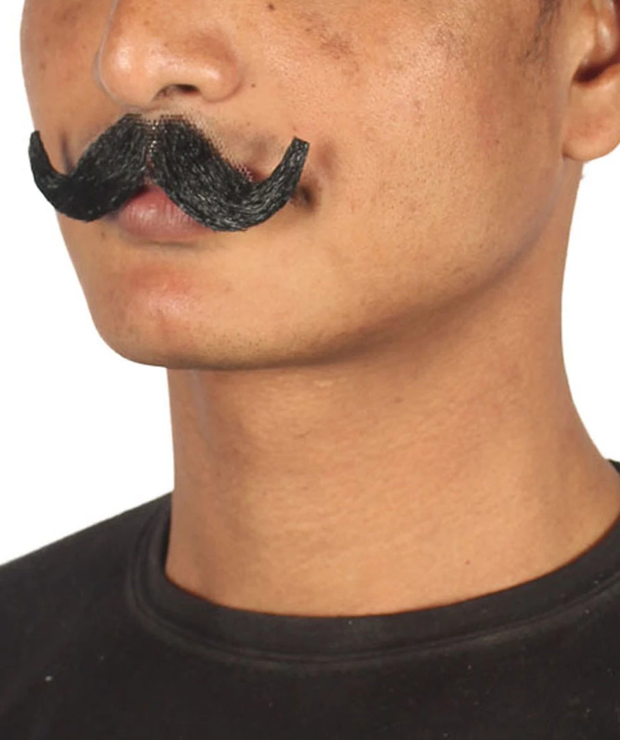 HPO Men's Stylish Moustache Set | Black Cosplay Facial Hair 2 HPO Men's Stylish Moustache Set | Black Cosplay Facial Hair