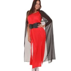 HPO Adult Women's Devil Fancy Dress Scary Costume | Red & Black Halloween Costume