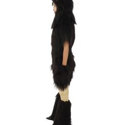HPO Black Bear Costume With Boots And Paw Gloves - Long Synthetic Fibers Bundle