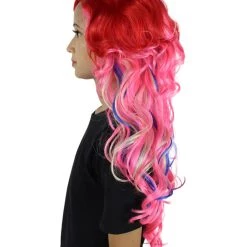 HPO Men's Red-Pink Womens Wig | Character Cosplay Halloween Wig | Premium Breathable Capless Cap 13 HPO Men's Red-Pink Womens Wig | Character Cosplay Halloween Wig | Premium Breathable Capless Cap