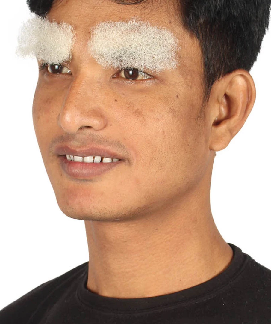 HPO Men's Fancy Style Eyebrow Set | White Cosplay Eyebrow Hair 2 HPO Men's Fancy Style Eyebrow Set | White Cosplay Eyebrow Hair