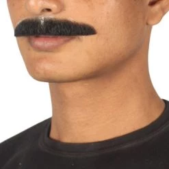 HPO Men's Painter Brush Style Moustache Set | Black Cosplay Facial Hair