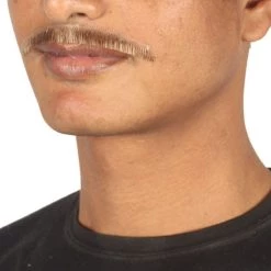 HPO Men's Painter Brush Style Moustache Set | Light Brown Cosplay Facial Hair