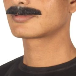 HPO Men's Painter Brush Style Moustache Set | Black Cosplay Facial Hair