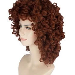 HPO Men's Womens Medium Curly Olympian Lady Wigs Collections | Cosplay Halloween Wigs | Premium Breathable Capless Cap