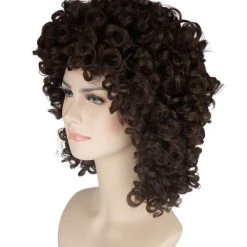 HPO Men's Womens Medium Curly Olympian Lady Wigs Collections | Cosplay Halloween Wigs | Premium Breathable Capless Cap