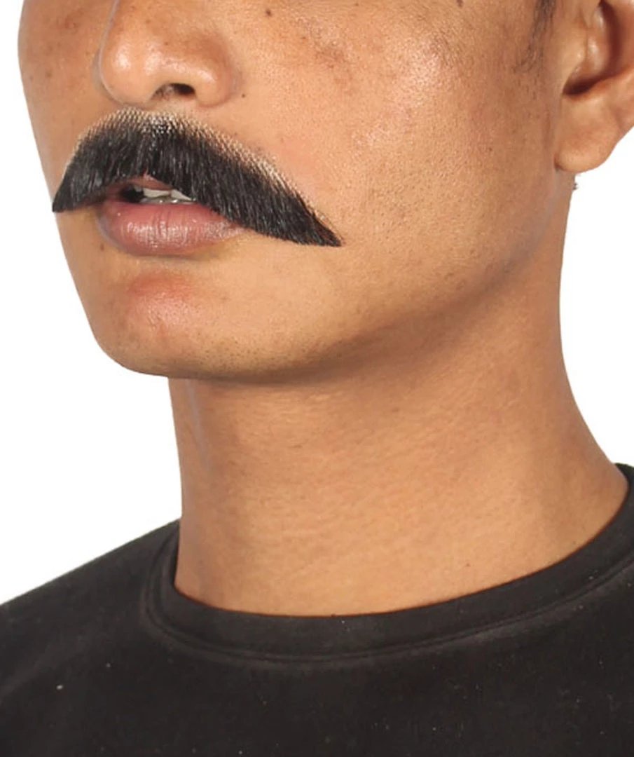 HPO Men's Painter Brush Style Moustache Set | Black Cosplay Facial Hair 2 HPO Men's Painter Brush Style Moustache Set | Black Cosplay Facial Hair