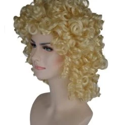 HPO Men's Womens Medium Curly Olympian Lady Wigs Collections | Cosplay Halloween Wigs | Premium Breathable Capless Cap