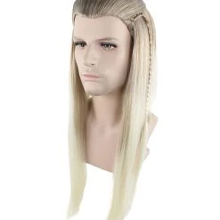 HPO Men's Elf Mens Wig | Blonde Cosplay Halloween Wig | Premium Breathable Capless Cap