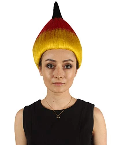 FLAGWIGS Women's Flag Troll Wigs | Germany | National Pride Halloween Wigs | Premium Breathable Capless Cap 2 FLAGWIGS Women's Flag Troll Wigs | Germany | National Pride Halloween Wigs | Premium Breathable Capless Cap