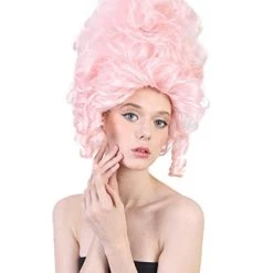 HPO Rococo Style Marie Antoinette Womens Wig | Queen Character Cosplay Halloween Wig | Premium Breathable Capless Cap Men's