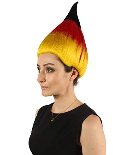 FLAGWIGS Women's Flag Troll Wigs | Germany | National Pride Halloween Wigs | Premium Breathable Capless Cap 3 FLAGWIGS Women's Flag Troll Wigs | Germany | National Pride Halloween Wigs | Premium Breathable Capless Cap
