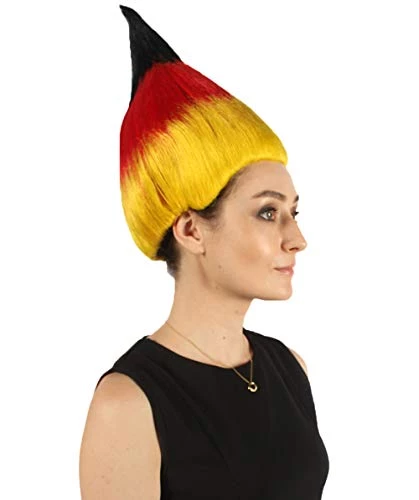 FLAGWIGS Women's Flag Troll Wigs | Germany | National Pride Halloween Wigs | Premium Breathable Capless Cap 7 FLAGWIGS Women's Flag Troll Wigs | Germany | National Pride Halloween Wigs | Premium Breathable Capless Cap