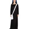 HPO Adult Women's Dress Handmaid Costume With Bag And Bonnet | Black Cosplay Costume