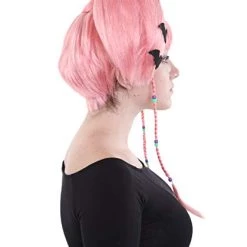 HPO Womens Coral Bat Angel Wig, Pink | Premium Breathable Capless Cap Women's