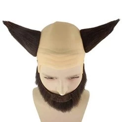HPO Mighty Viking Mens Wig With Beard Set | Wig With Bald Cap And Horn