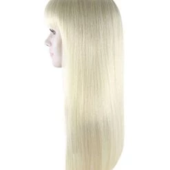 HPO Adult Women's Long Bob Wig, Blonde | Premium Breathable Capless Cap
