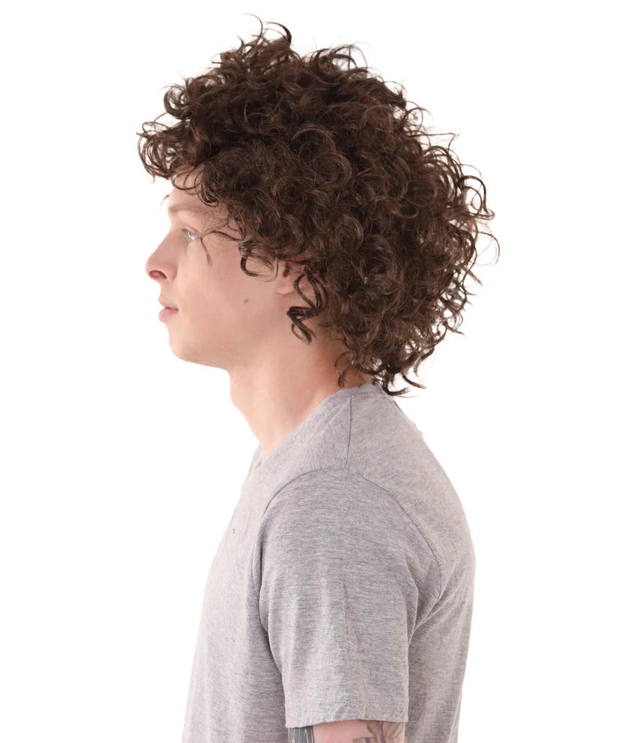 HPO Movie Mens Wig | Black Curly Cosplay Wig | Premium Breathable Capless Cap Men's 3 HPO Movie Mens Wig | Black Curly Cosplay Wig | Premium Breathable Capless Cap Men's