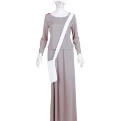 HPO Adult Women's Dress Handmaid Costume With Bag And Bonnet | Grey Cosplay Costume