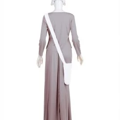 HPO Adult Women's Dress Handmaid Costume With Bag And Bonnet | Grey Cosplay Costume