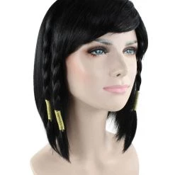 HPO Game Captain Womens Wig | Short Black Cosplay Wig | Premium Breathable Capless Cap 14 HPO Game Captain Womens Wig | Short Black Cosplay Wig | Premium Breathable Capless Cap