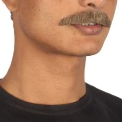 HPO Men's Painter Brush Style Moustache Set | Brown Cosplay Facial Hair