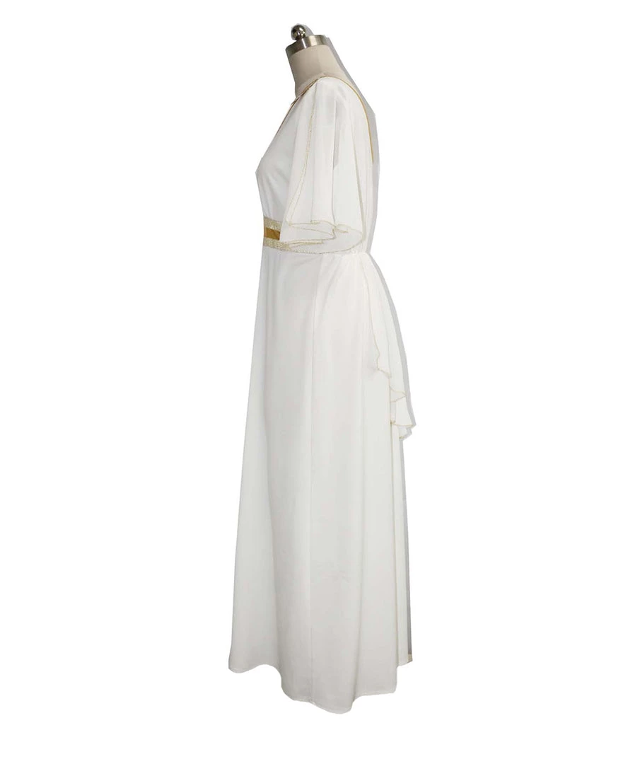 HPO Adult Women's Full Length Greek Goddess Costume | White Cosplay Costume 3 HPO Adult Women's Full Length Greek Goddess Costume | White Cosplay Costume
