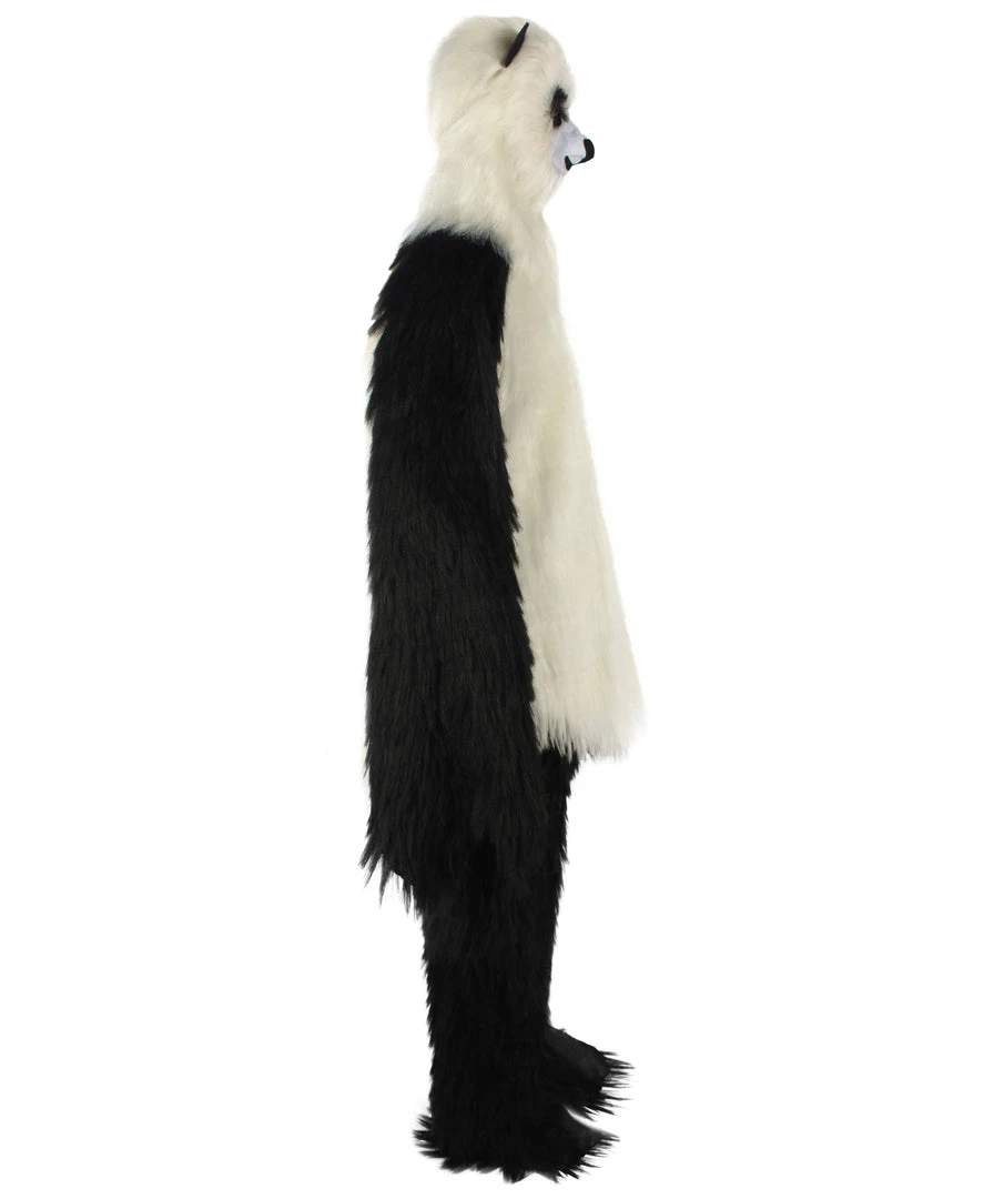 HPO White And Black Panda Costume With Wig & Mask - Long Breathable Synthetic Fibers Bundle 6 HPO White And Black Panda Costume With Wig & Mask - Long Breathable Synthetic Fibers Bundle