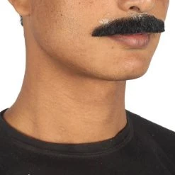 HPO Men's Painter Brush Style Moustache Set | Black Cosplay Facial Hair 5 HPO Men's Painter Brush Style Moustache Set | Black Cosplay Facial Hair