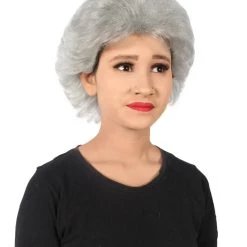 HPO Adult Women’s 80s American Sitcom Grandma Short Curly Grey Wig Men's