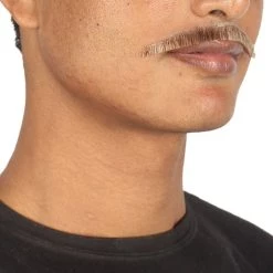 HPO Men's Painter Brush Style Moustache Set | Light Brown Cosplay Facial Hair