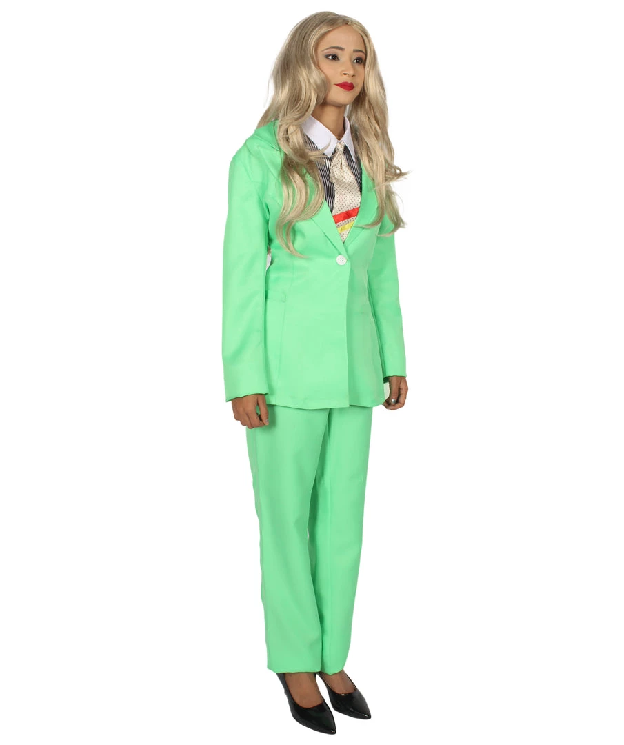 HPO Adult Women's EXCLUSIVE! Deluxe Singer Party Suit Costume | Lt. Green Cosplay Costume 7 HPO Adult Women's EXCLUSIVE! Deluxe Singer Party Suit Costume | Lt. Green Cosplay Costume