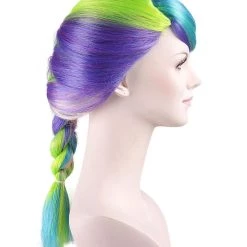 HPO Colorful Babe Sexy Womens Wig | Braided Cosplay Halloween Wig | Premium Breathable Capless Cap Men's 10 HPO Colorful Babe Sexy Womens Wig | Braided Cosplay Halloween Wig | Premium Breathable Capless Cap Men's