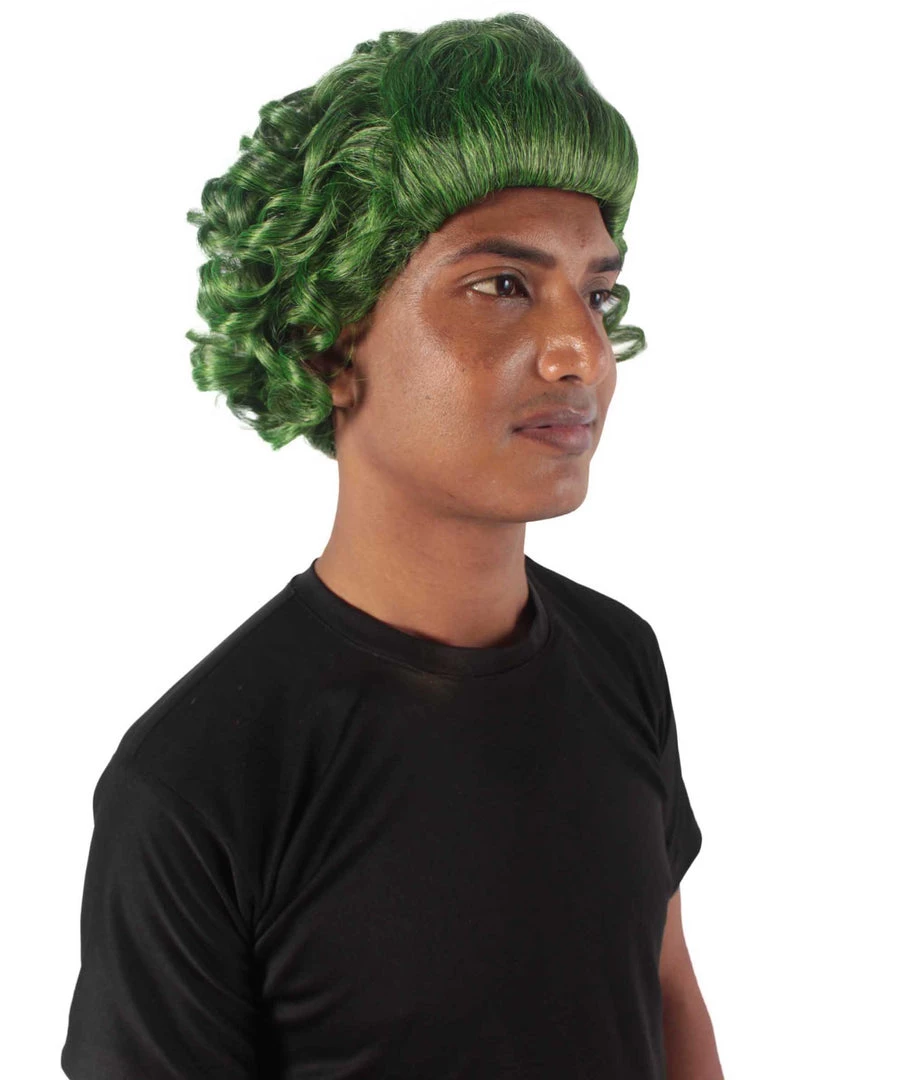 HPO Men's Green Mens Wig | Movie Cosplay Halloween Wig | Premium Breathable Capless Cap 6 HPO Men's Green Mens Wig | Movie Cosplay Halloween Wig | Premium Breathable Capless Cap