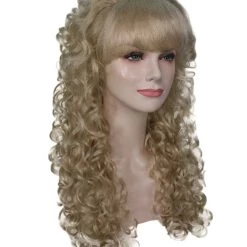 BC Adult Women's Blonde Color Curly Medium Length Trendy Wig 14 BC Adult Women's Blonde Color Curly Medium Length Trendy Wig