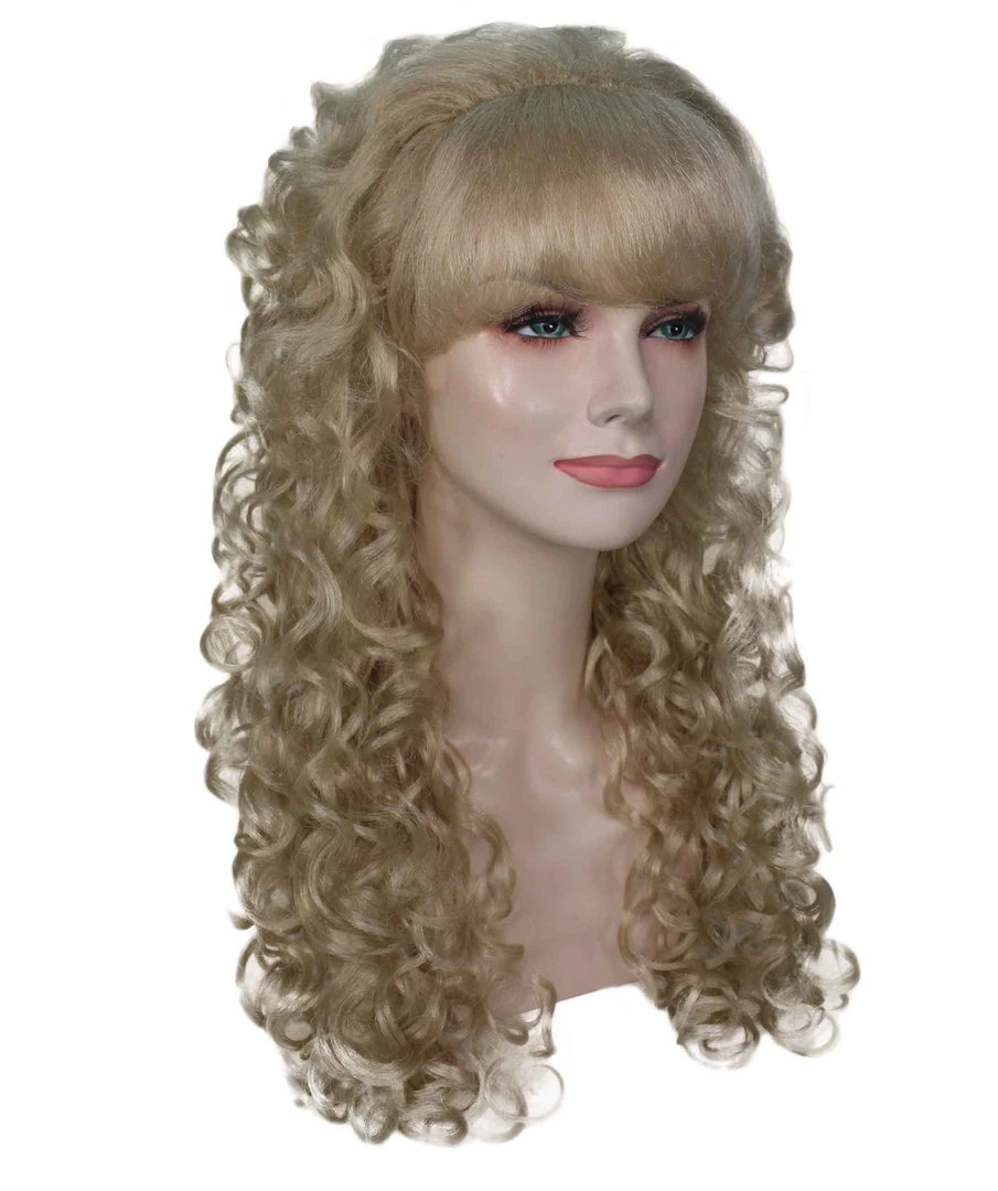 BC Adult Women's Blonde Color Curly Medium Length Trendy Wig 6 BC Adult Women's Blonde Color Curly Medium Length Trendy Wig