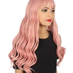 HPO Adults Women Long Length Wavy Wigs | Lt. Pink Cosplay Wigs | Premium Breathable Capless Cap 14 HPO Adults Women Long Length Wavy Wigs | Lt. Pink Cosplay Wigs | Premium Breathable Capless Cap