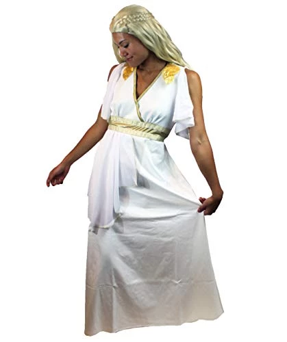 HPO Adult Women's Full Length Greek Goddess Costume | White Cosplay Costume 1 HPO Adult Women's Full Length Greek Goddess Costume | White Cosplay Costume