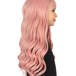 HPO Adults Women Long Length Wavy Wigs | Lt. Pink Cosplay Wigs | Premium Breathable Capless Cap 13 HPO Adults Women Long Length Wavy Wigs | Lt. Pink Cosplay Wigs | Premium Breathable Capless Cap