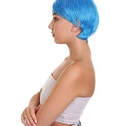 HPO Short Womens Wig | Cosplay Blue Wig | Premium Breathable Capless Cap Men's 11 HPO Short Womens Wig | Cosplay Blue Wig | Premium Breathable Capless Cap Men's