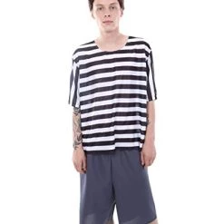 HPO Adult Men's Striped TV/Movie Costume | Black And White Cosplay Costume 12 HPO Adult Men's Striped TV/Movie Costume | Black And White Cosplay Costume