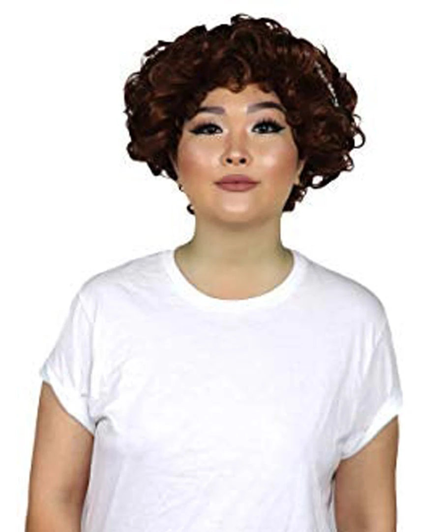 HPO Womens Renaissance Lady Wig | Super Size Historical Brown Wig Women's 2 HPO Womens Renaissance Lady Wig | Super Size Historical Brown Wig Women's