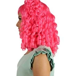 HPO Women's Womens Colonial Lady Pink Curly Wig | Premium Breathable Capless Cap 11 HPO Women's Womens Colonial Lady Pink Curly Wig | Premium Breathable Capless Cap